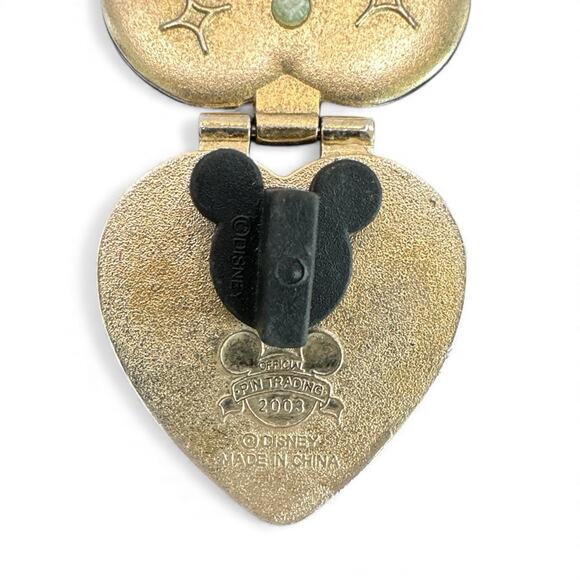 Disney's Tinker Bell Gold Tone Heart Locket Pin - Picture 4 of 4